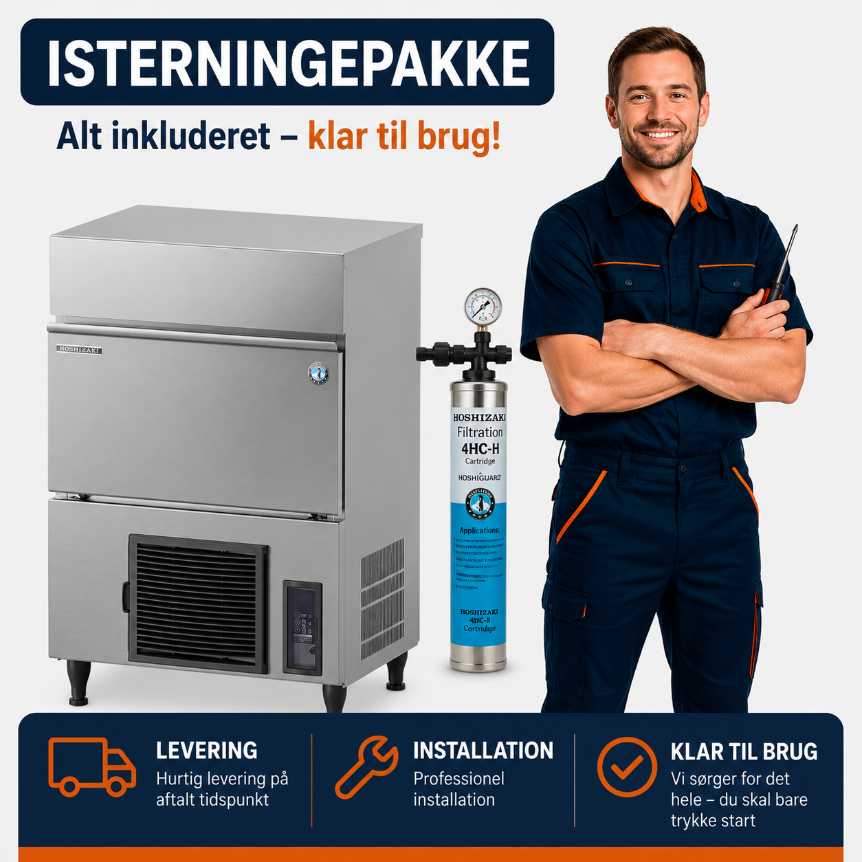 Hoshizaki Ice Maker | 58 kg/24 hours - 26 kg storage – Cosina ApS Hoshizaki Ice Maker | 58 kg/24 hours - 26 kg storage – Cosina ApS
