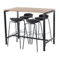 Højbord til kantine og restaurant - Decor-laminat eg - 130 x 70 cm - Indendørs