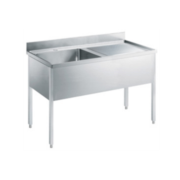 Zanussi rustfrit stålbord med vask i venstre side - 70 cm dyb - 140 cm bred