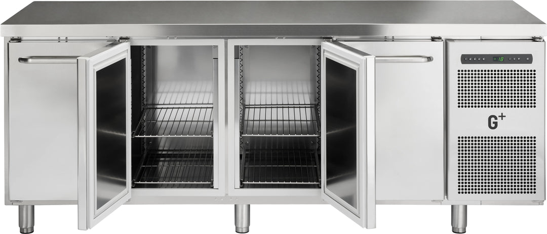 Frysebord med fire døre - GN 1/1 - G+ Gastro F4 - 216 cm bred