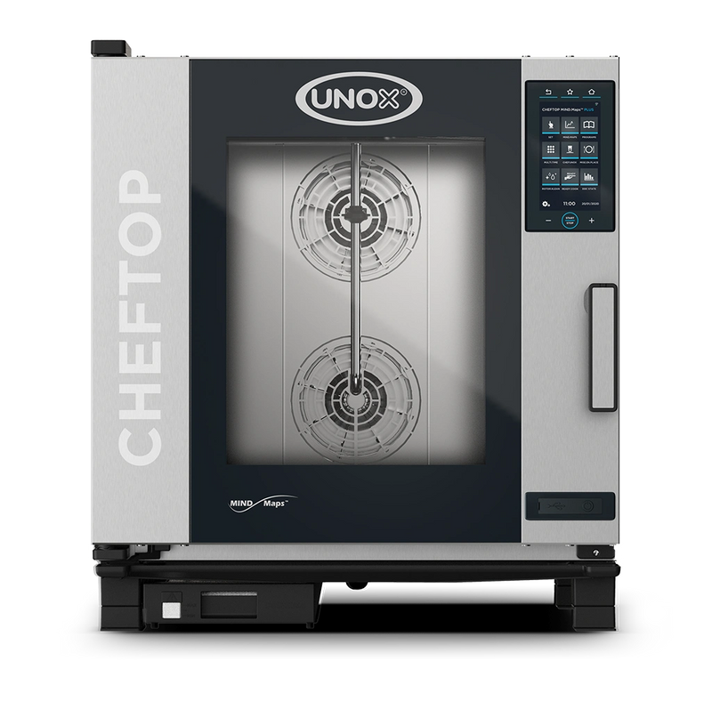 Unox Cheftop Plus industriovn til gas - Vaskesystem - Damp - 7 x GN 1/1 (Flaske-Natur- Bygas)