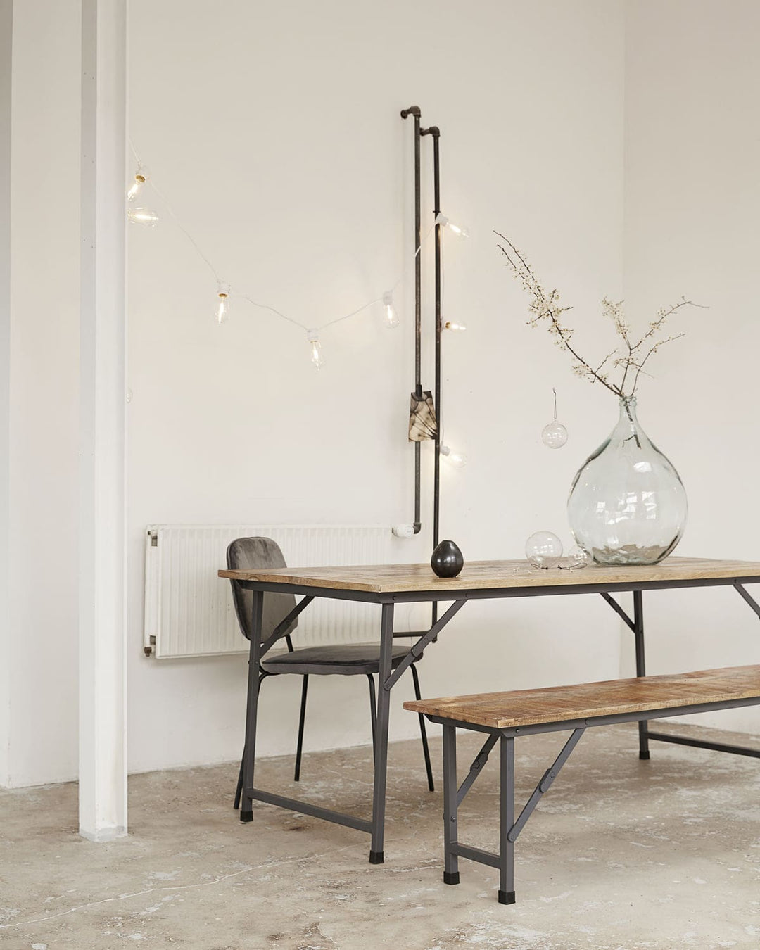Bench, HDParty, Natural - 180 x 36 cm - inside