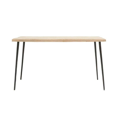 Cafébord - HDSlated, Natur - Jern og mangotræ - 140x80 cm - inde (UDGÅET)