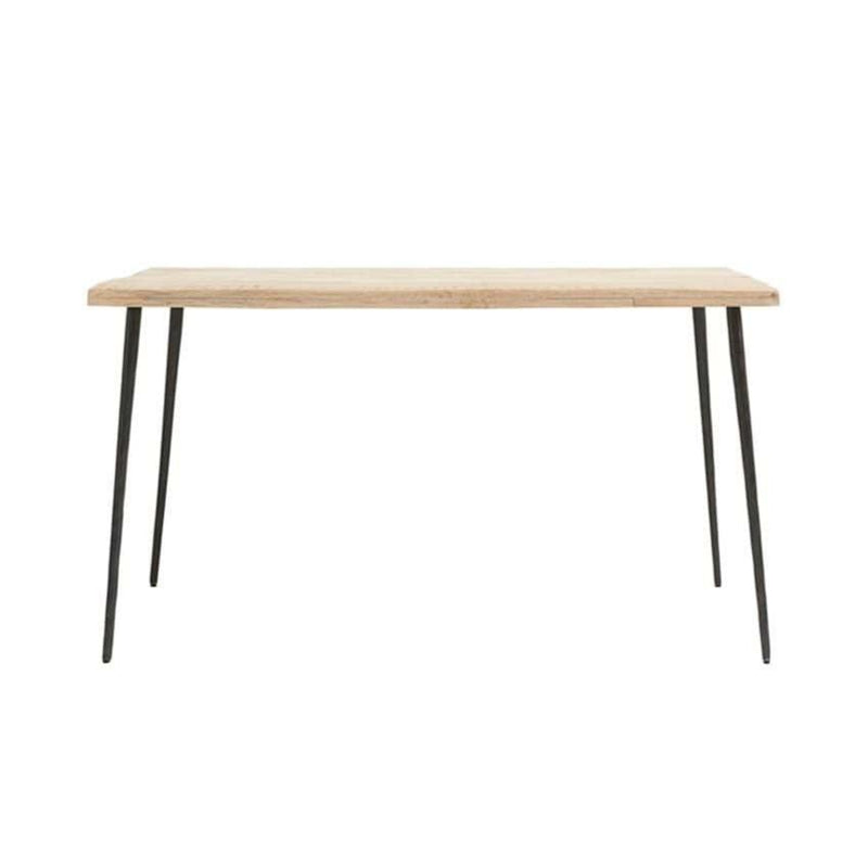 Cafébord - HDSlated, Natur - Jern og mangotræ - 140x80 cm - inde (UDGÅET)