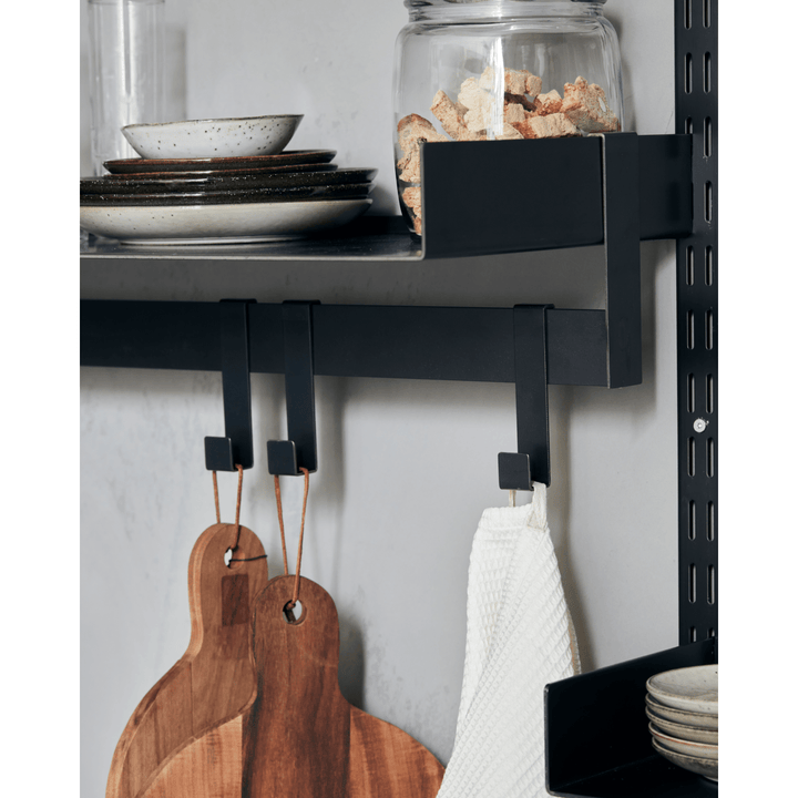Hook holder for shelf system, HDFari, Black - 85.5 cm - Black