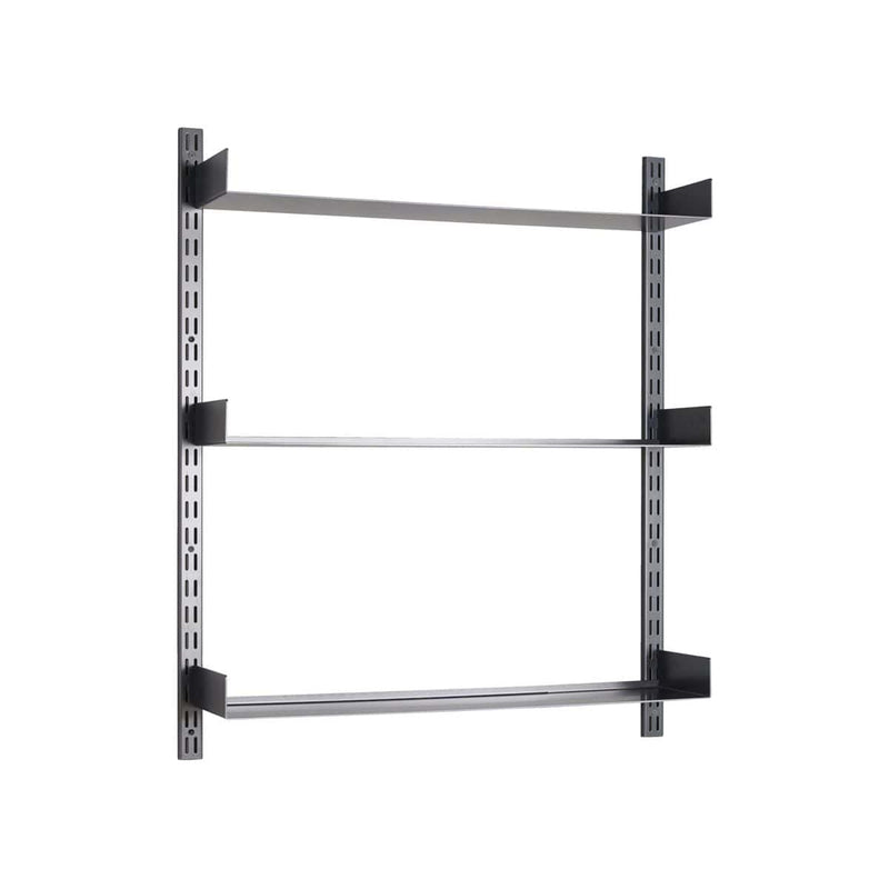 Hyldesæt i stål - Fari - 90 x 20 cm - Sort - Max 15 kg. belastning