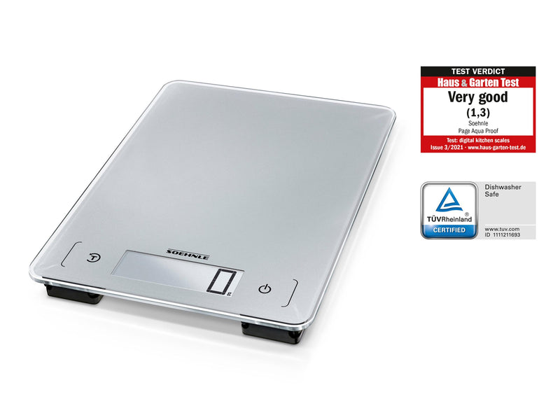Soehnle Page Aqua Proof køkkenvægt - Hvid - 10 kg /1 gr - Vandtæt