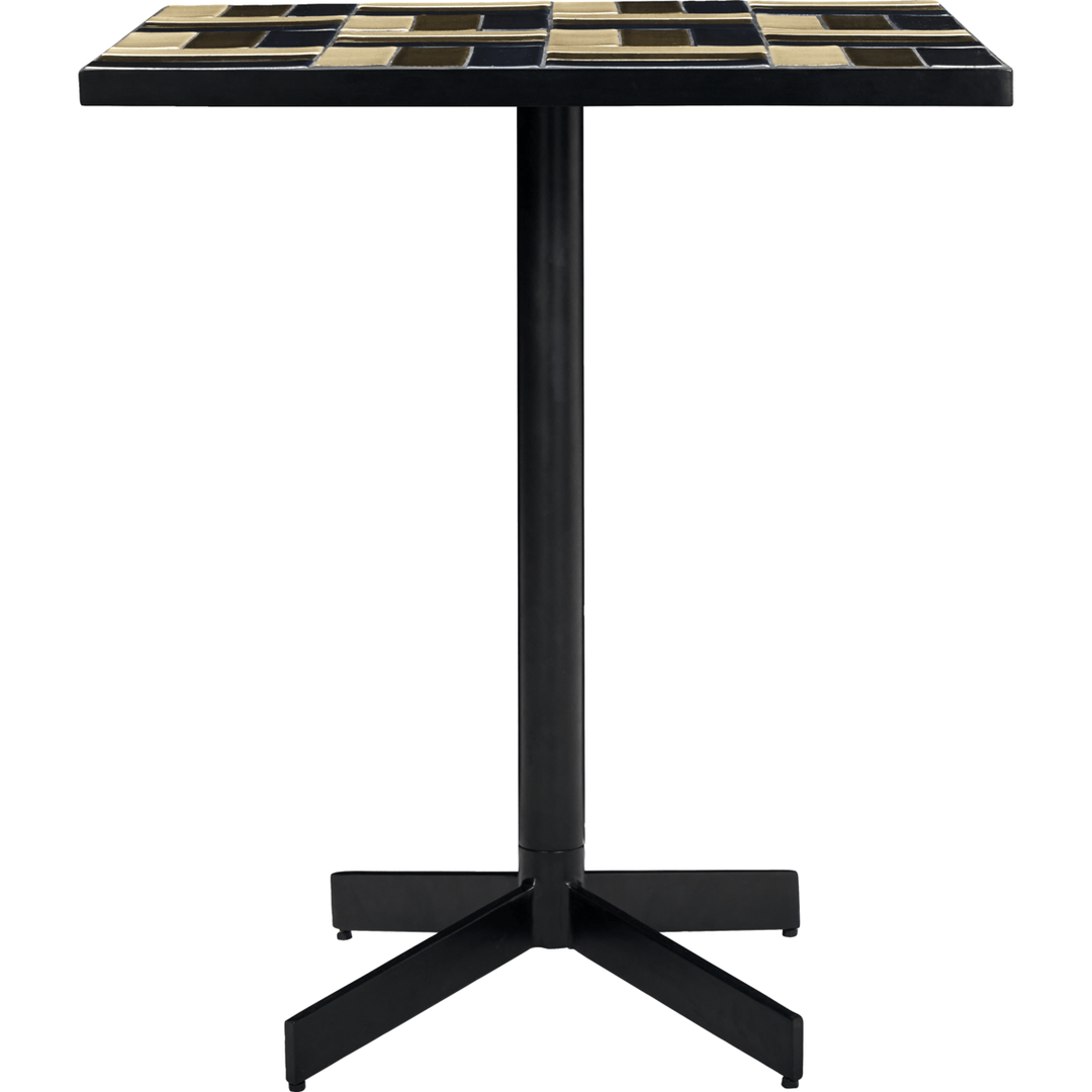 Cafe table, HDGeometric - Brown;Blue - 62x62 cm - Indoor