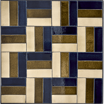Cafebord, HDGeometric - Brun;Blå - 62x62 cm - Indendørs