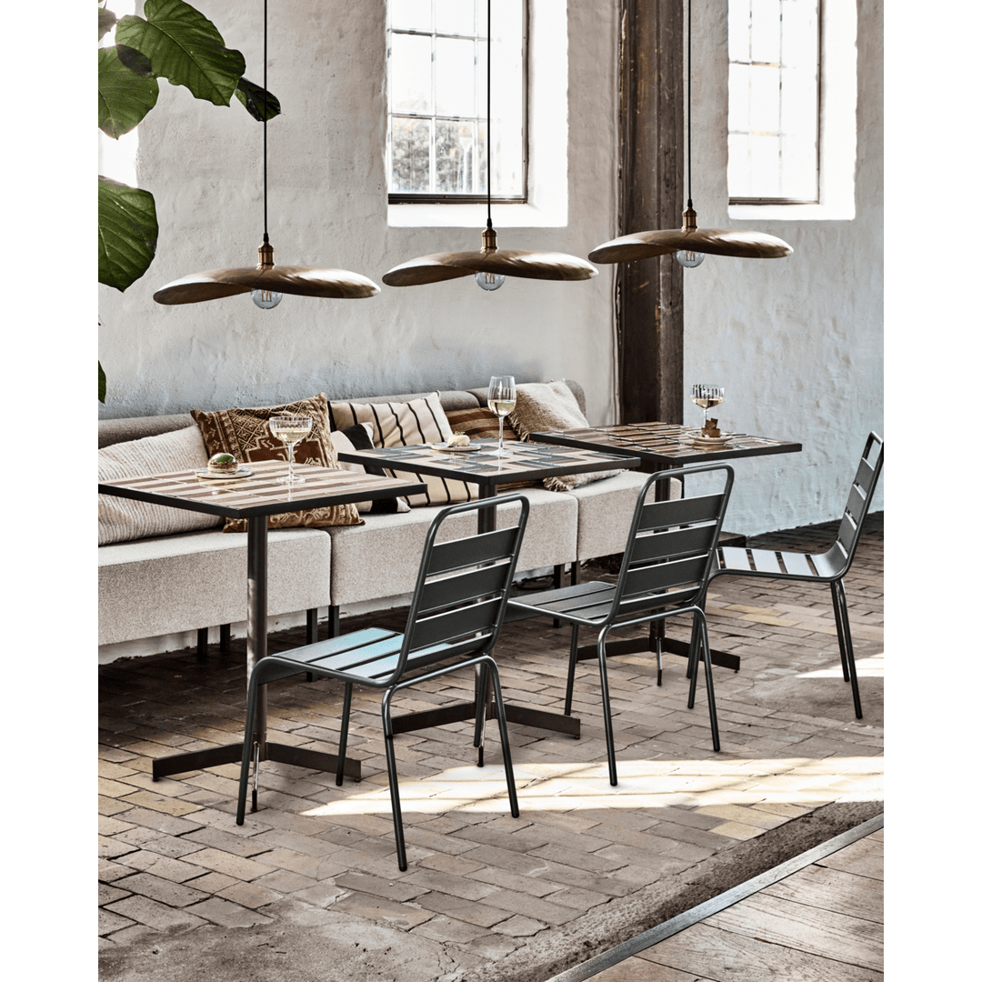 Cafe table, HDGeometric - Brown;Blue - 62x62 cm - Indoor
