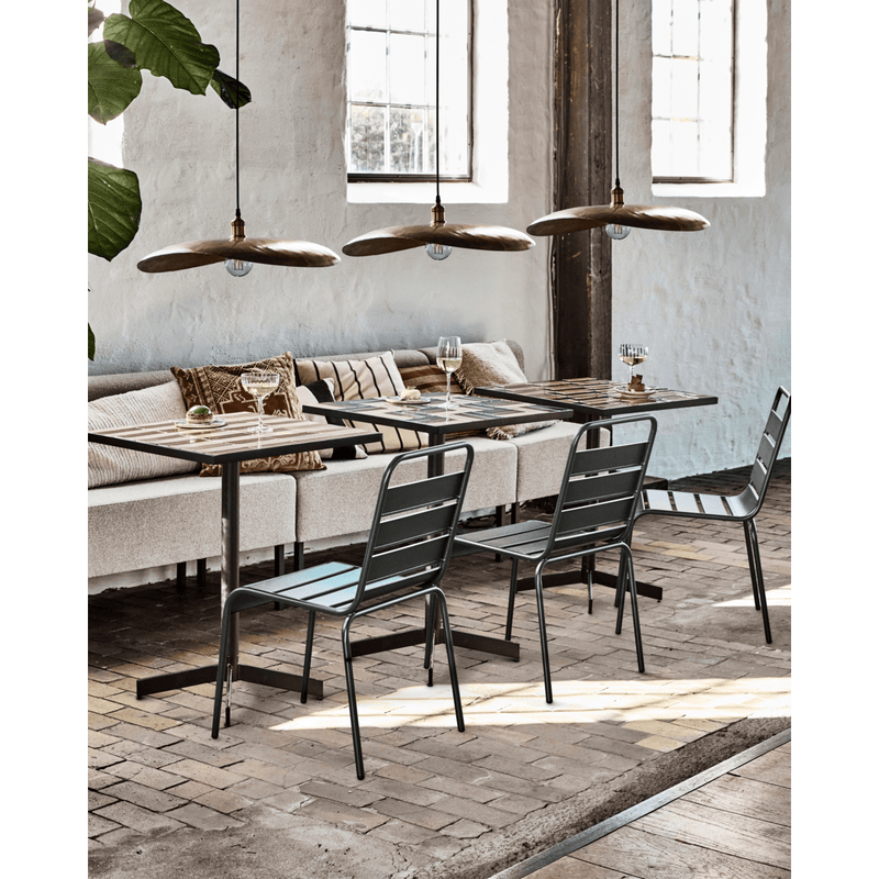 Cafebord, HDGeometric - Brun;Blå - 62x62 cm - Indendørs