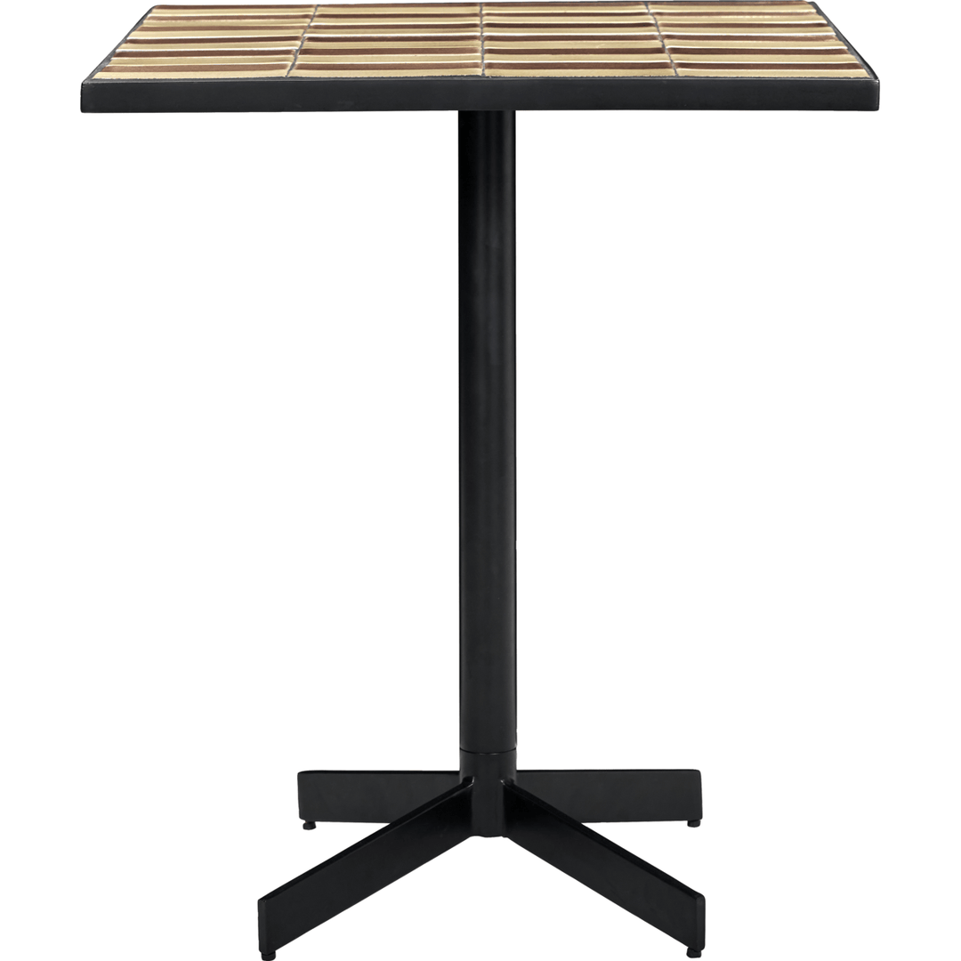 Cafe table, HDStripe - Dusty Rose;Beige - 62x62 cm - Indoor