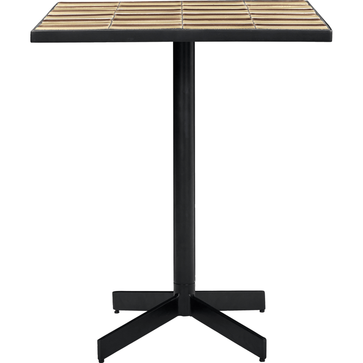 Cafe table, HDStripe - Dusty Rose;Beige - 62x62 cm - Indoor