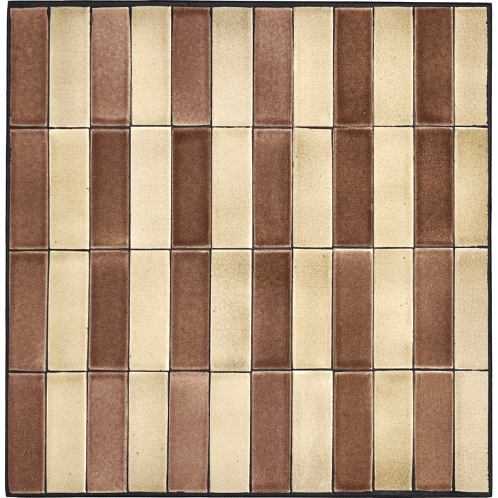 Cafe table, HDStripe - Dusty Rose;Beige - 62x62 cm - Indoor