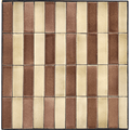 Cafebord, HDStripe - Dusty Rose;Beige - 62x62 cm - Indendørs