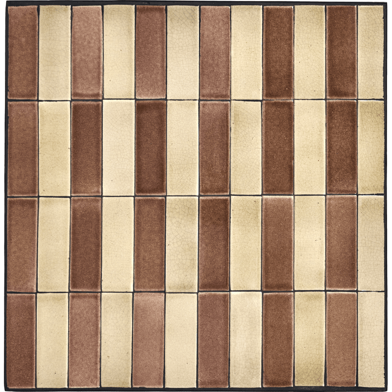 Cafebord, HDStripe - Dusty Rose;Beige - 62x62 cm - Indendørs