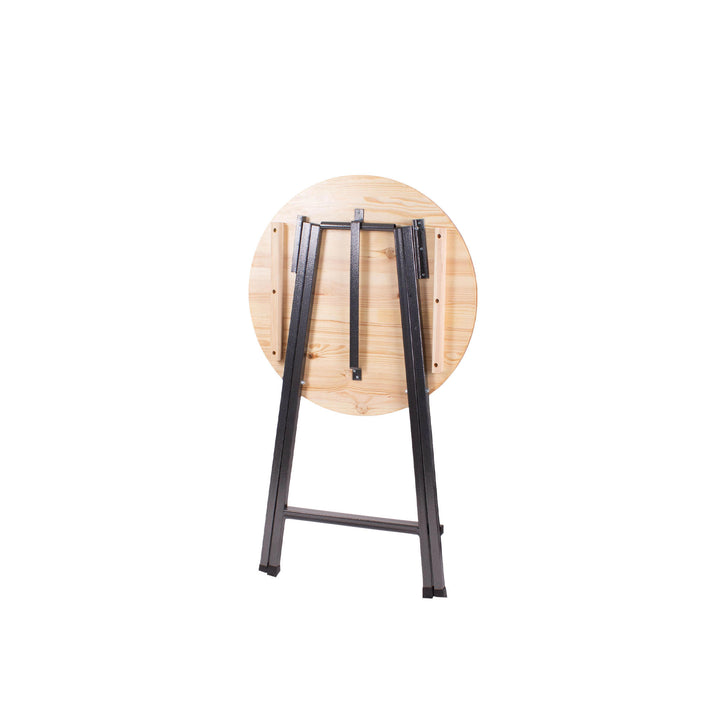 Wooden standing table - Ø77 cm - Foldable - Indoor/Outdoor