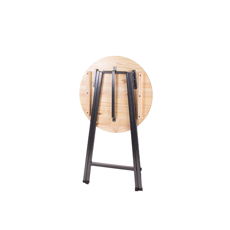 Ståbord i træ - Ø77 cm -  Sammenklappeligt - Ude/Inde