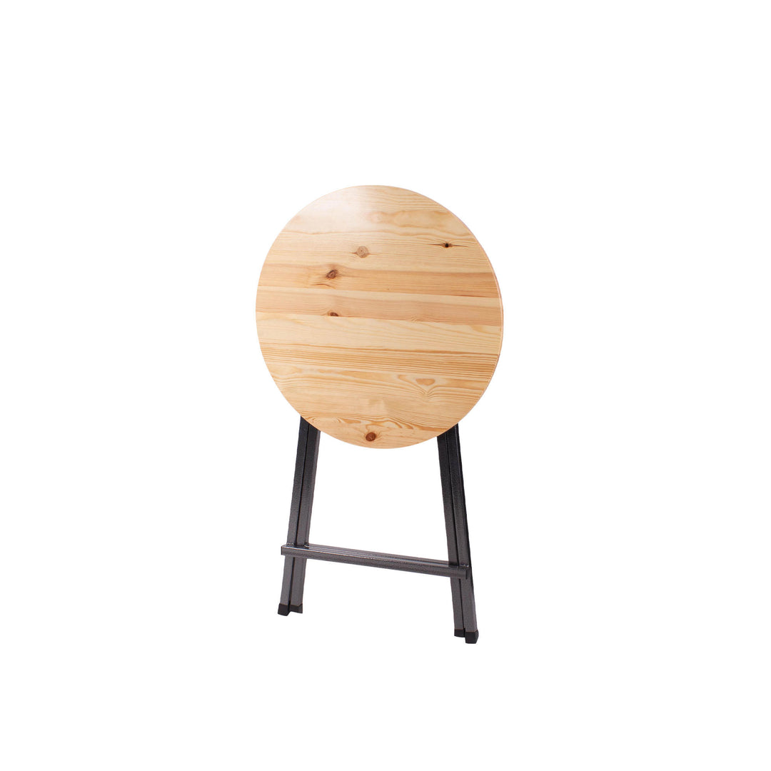 Wooden standing table - Ø77 cm - Foldable - Indoor/Outdoor