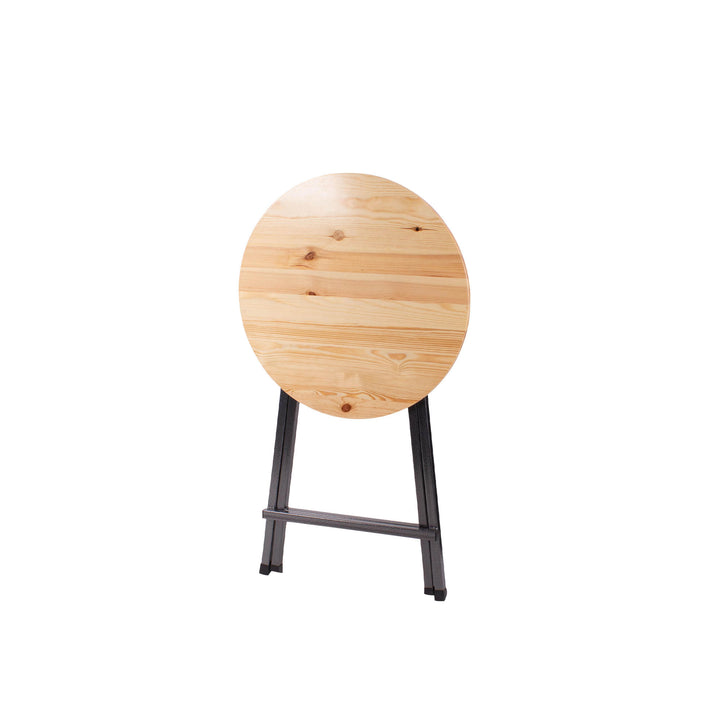 Wooden standing table - Ø77 cm - Foldable - Indoor/Outdoor