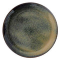 Flat plate - 27 cm - Green/brown stoneware - Min. 12 pcs.