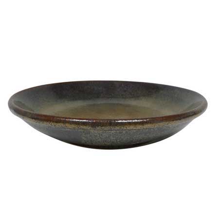 Deep plate - 21 cm - Green/brown stoneware - Min. 12 pcs.