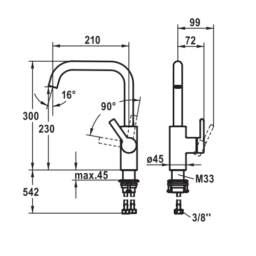 KWC Luna E mixer tap