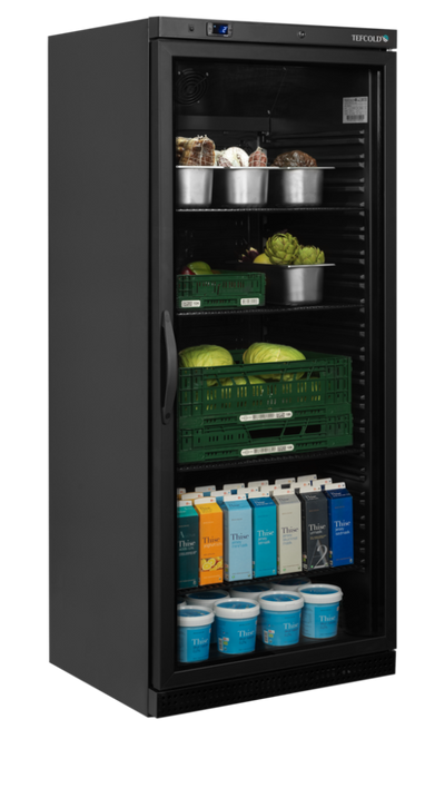 Display køleskab - Tefcold UR600BG - 570 liter - 45 DB - 2,25 Kw/ 24 timer (GN 2/1)