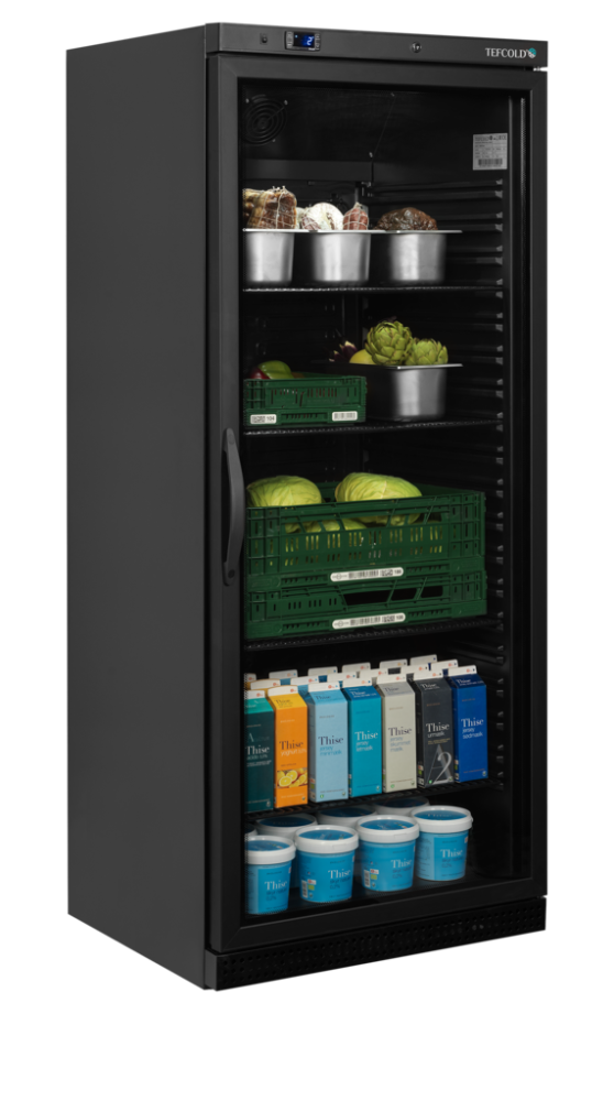 Display køleskab - Tefcold UR600BG - 570 liter - 45 DB - 2,25 Kw/ 24 timer (GN 2/1)