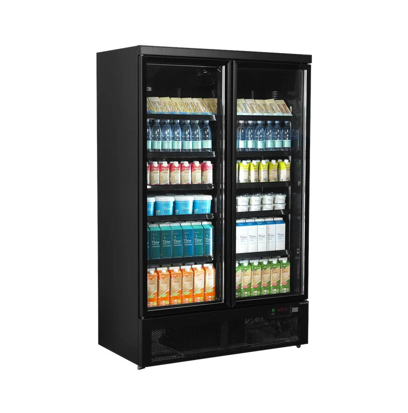 Dobbelt displaykøleskab - Tefcold Atom Maxi C2DBB - 809 liter - 62 dB - 4,17 kW/24 timer