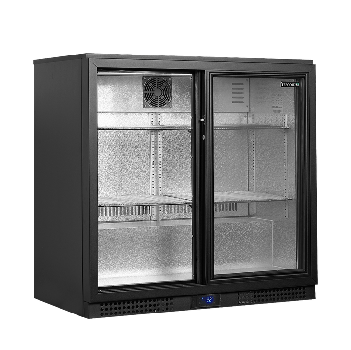 Dobbelt backbar med skydedøre - Tefcold BA21S - 188 liter - 1,14 kw/24 timer (90 cm høj)