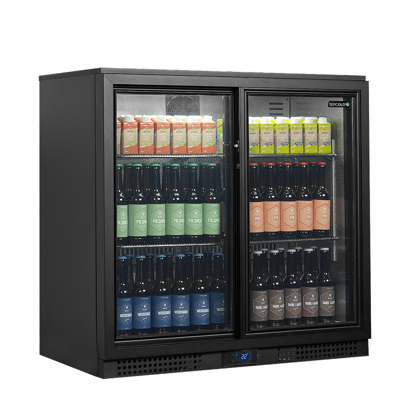 Dobbelt backbar med skydedøre - Tefcold BA21S - 188 liter - 1,14 kw/24 timer (90 cm høj)