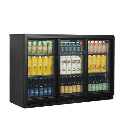 Backbar med skydedøre - Tefcold BA31S-3 - 288 liter - 44 DB - 1,74 kW/24 timer (90 cm høj)