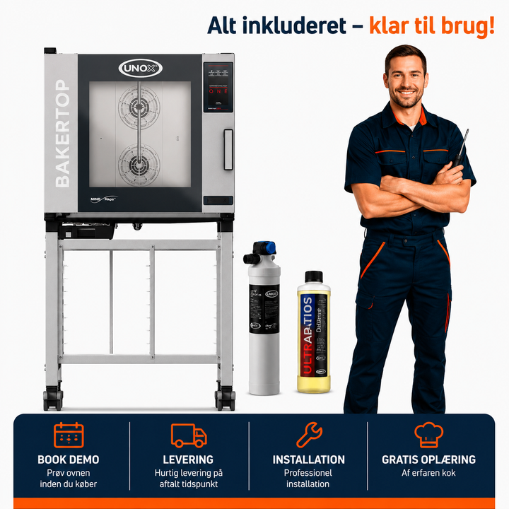 Kombi-bageovn med vaskesystem - BAKERTOP ONE - 6 x 40 x 60 &amp; GN 1/1