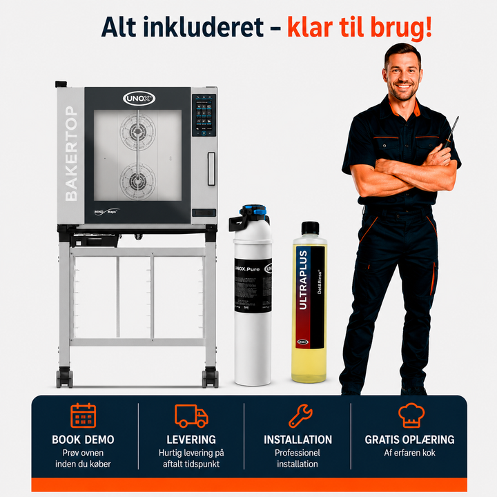 Kombi-bageovn med vaskesystem - BAKERTOP PLUS - 6 x 40x60 &amp; GN 1/1