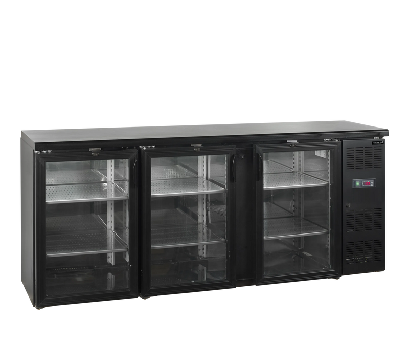 Backbar med hængslede døre - Tefcold CBC310G - 442 liter - 42 DB - 3,8 kW/24 timer (86 cm høj)