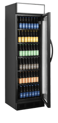 Sort display køleskab - Tefcold CEV425CP BLACK - 347 liter - 45 dB - 2,25 Kw/24 timer (med lystop)