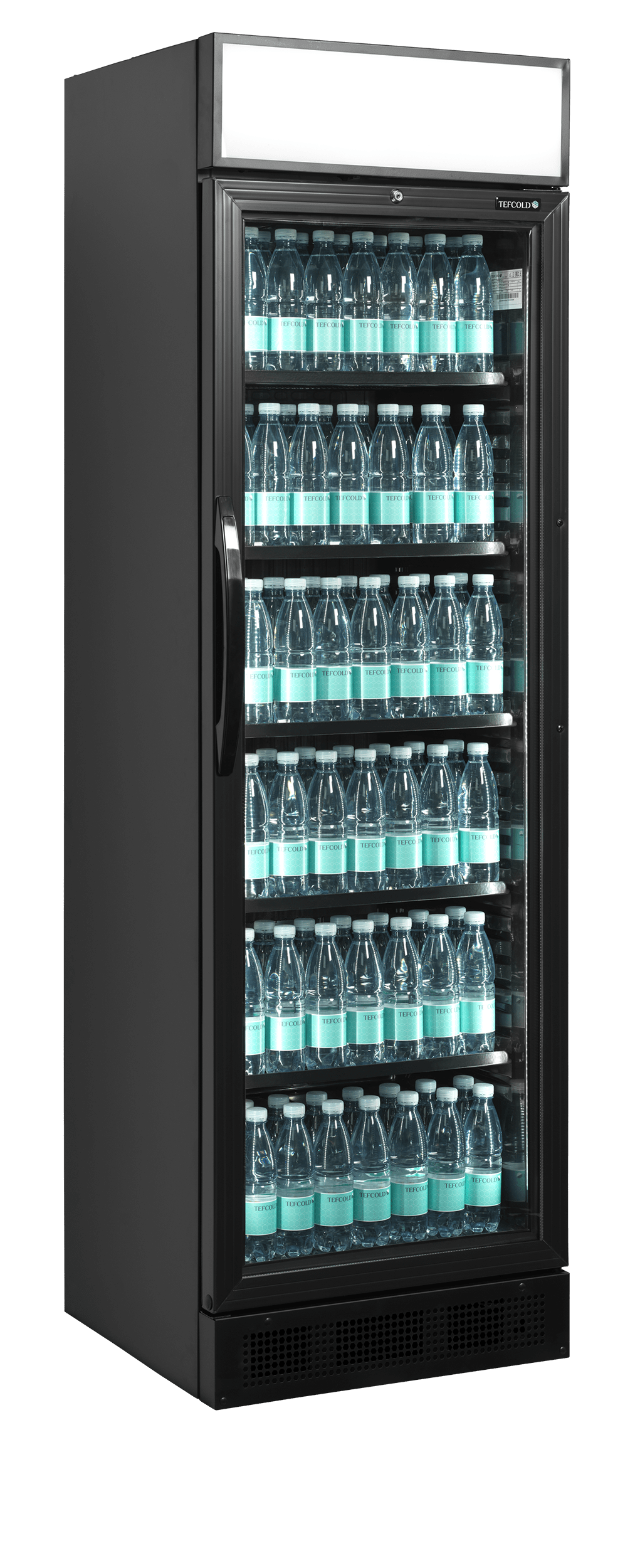 Sort display køleskab - Tefcold CEV425CP BLACK - 347 liter - 45 dB - 2,25 Kw/24 timer (med lystop)