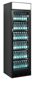 Sort display køleskab - Tefcold CEV425CP BLACK - 347 liter - 45 dB - 2,25 Kw/24 timer (med lystop)