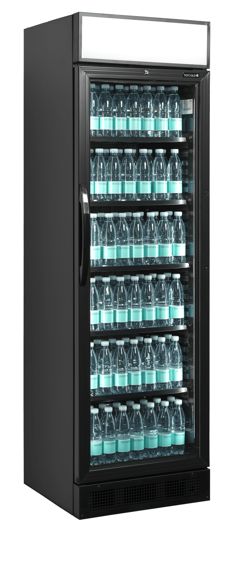 Sort display køleskab - Tefcold CEV425CP BLACK - 347 liter - 45 dB - 2,25 Kw/24 timer (med lystop)