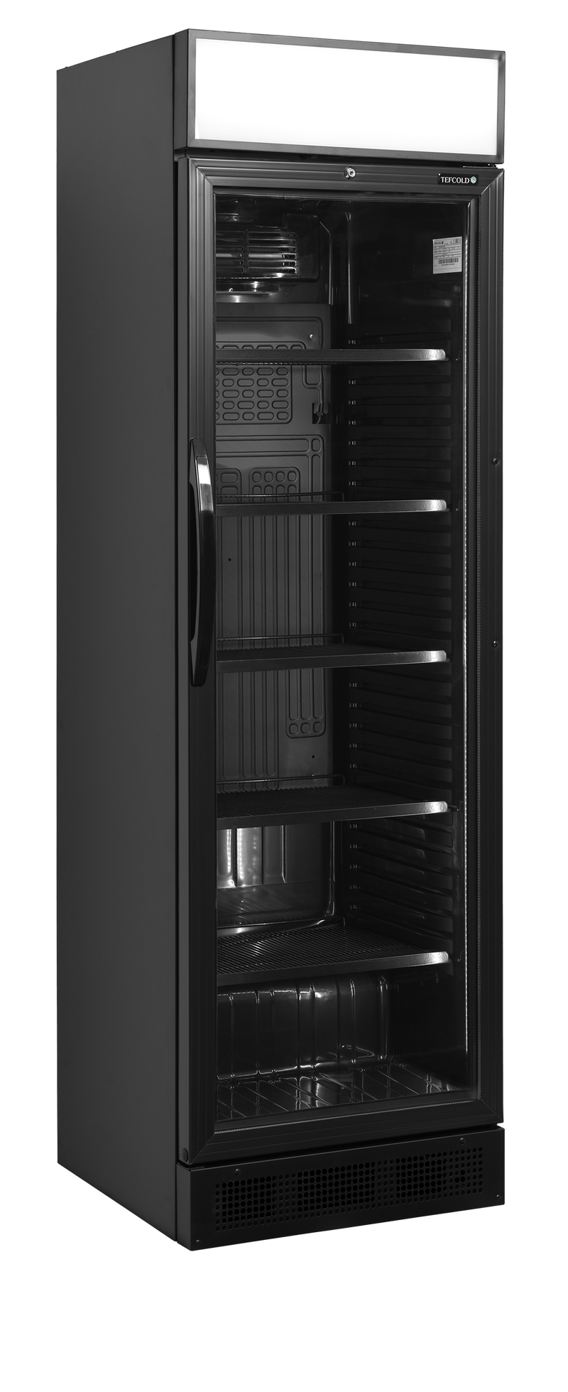 Sort display køleskab - Tefcold CEV425CP BLACK - 347 liter - 45 dB - 2,25 Kw/24 timer (med lystop)