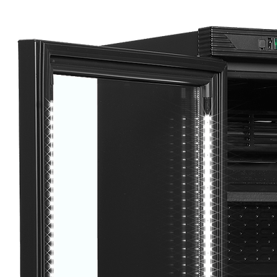 Sort display køleskab - Tefcold CEV425 BLACK - 347 liter - 45 dB - 2,2 Kw/24 timer