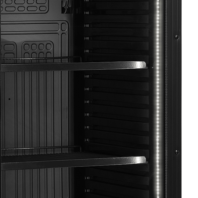 Sort display køleskab - Tefcold CEV425CP BLACK - 347 liter - 45 dB - 2,25 Kw/24 timer (med lystop)