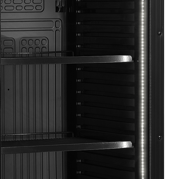 Sort display køleskab - Tefcold CEV425CP BLACK - 347 liter - 45 dB - 2,25 Kw/24 timer (med lystop)