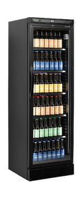 Sort display køleskab - Tefcold CEV425 BLACK - 347 liter - 45 dB - 2,2 Kw/24 timer