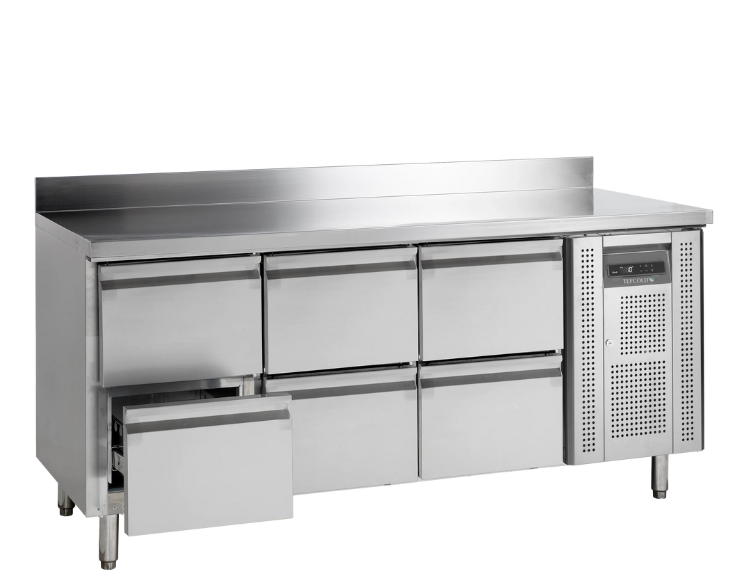 Kølebord med skuffer - Tefcold CK7360 - 402 liter - 2,45 kw/24 timer - 179,5 cm bred