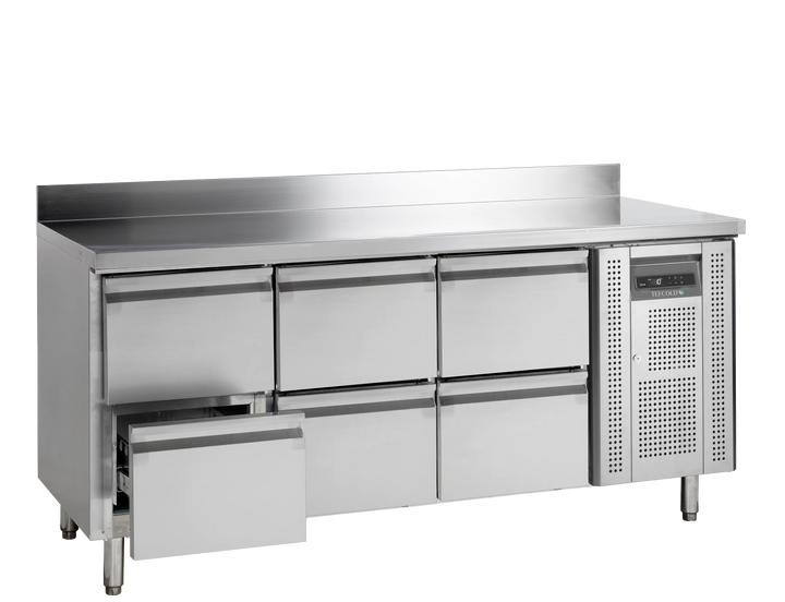 Kølebord med skuffer - Tefcold CK7360 - 402 liter - 2,45 kw/24 timer - 179,5 cm bred