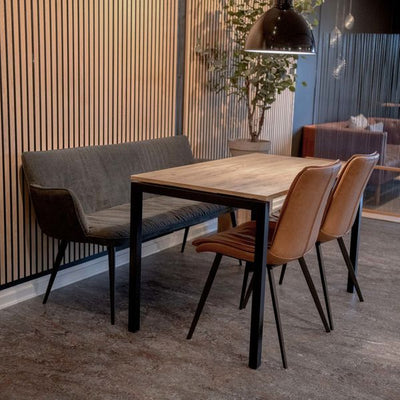 Cafébord - Decor-laminat eg - 120 x 80 cm - Indendørs [Fast lavpris]