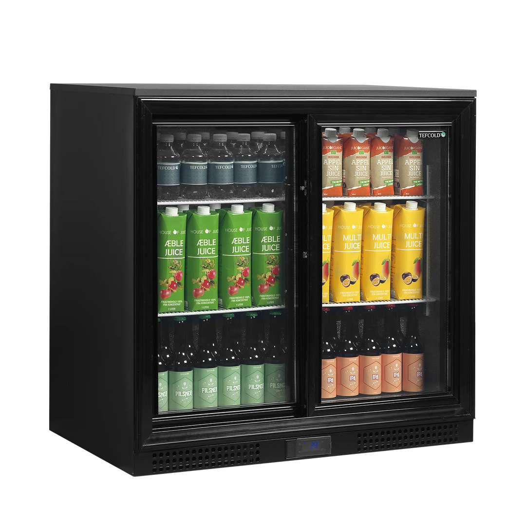 Dobbelt backbar med skydedøre - Tefcold DB201S - 182 liter - 44 DB - 1,14 kW/24 timer (87 cm høj)