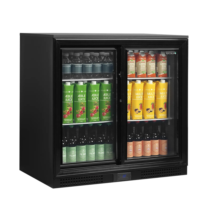 Dobbelt backbar med skydedøre - Tefcold DB201S - 182 liter - 44 DB - 1,14 kW/24 timer (87 cm høj)